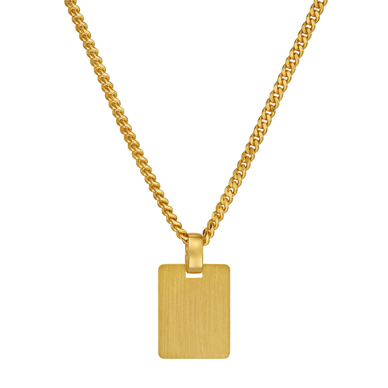 Wisiorek prostokątny z grawerem, matowy