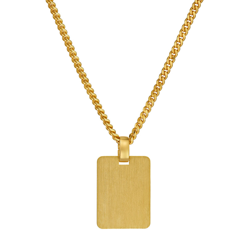 Wisiorek prostokątny z grawerem, matowy