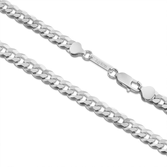 CURB CHAIN 925 SILVER RHODIUM-PLATED 7,80MM - IDENTIM®