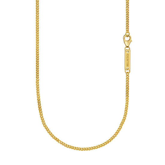 CURB CHAIN 925 SILVER 18 CARAT GOLD PLATED 2,40MM - IDENTIM®