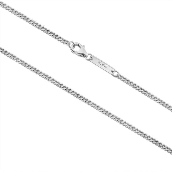 CURB CHAIN 925 SILVER RHODIUM-PLATED 2,40MM - IDENTIM®