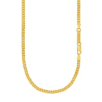 CURB CHAIN CUBAN 925 SILVER 18 CARAT GOLD PLATED 4,00MM - IDENTIM®