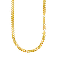 CURB KETTING CUBAANS 925 ZILVER 18 KARAAT VERGULD 5,30MM - IDENTIM®
