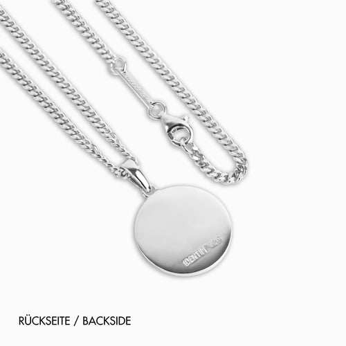 KOMPASS HALSKETTE 925 SILBER RHODINIERT