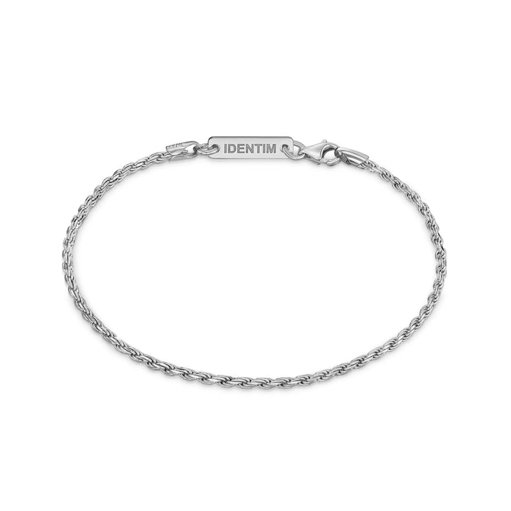 BRANSOLETKA ŁAŃCUSZKOWA SREBRO 925 RODOWANE 2,00MM - IDENTIM®