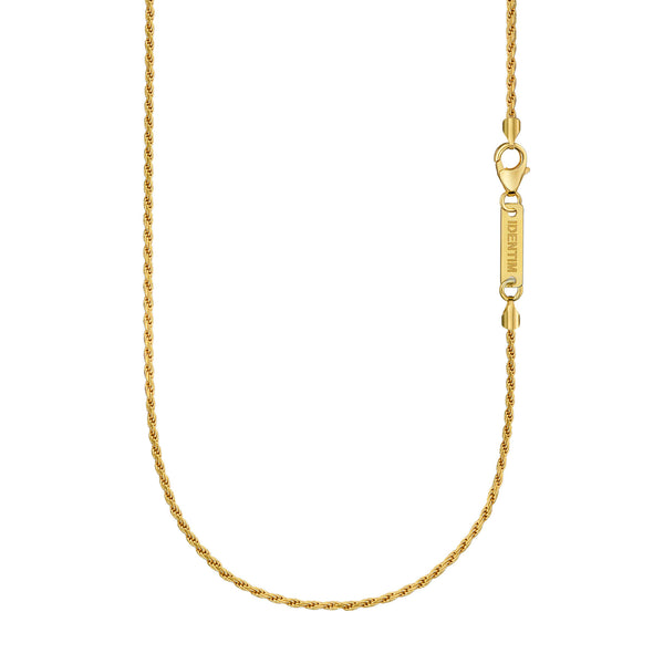 Cord chain 925 silver 18 carat gold-plated 2.00mm