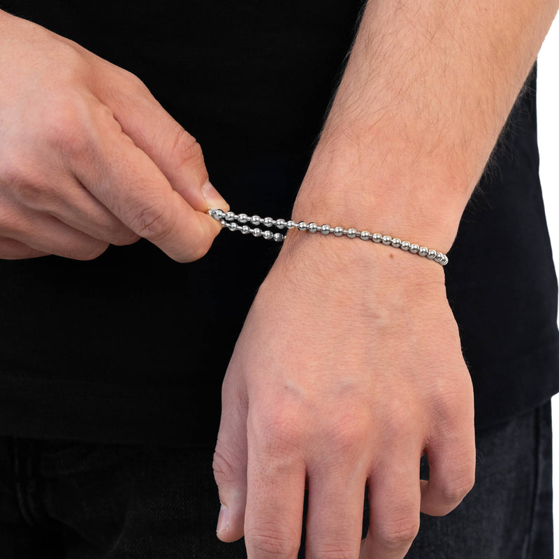 Kugel Armband Elastisch Weißgoldarmband