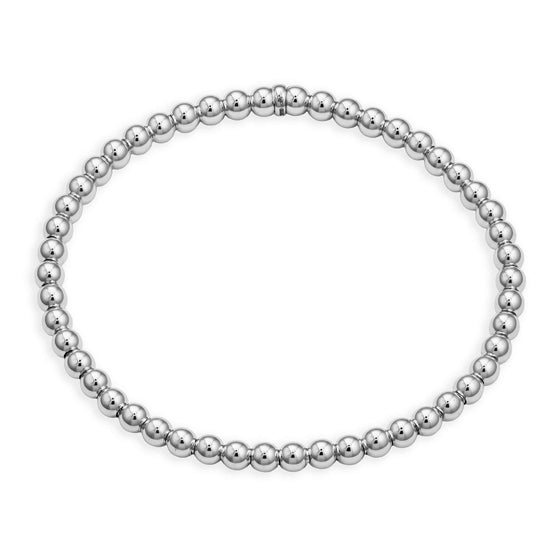 Kugel Armband Elastisch Weißgoldarmband