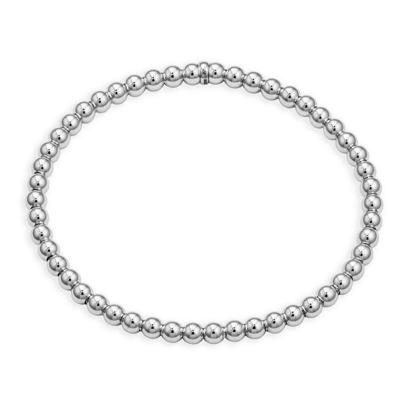 Kugel Armband Elastisch Weißgoldarmband