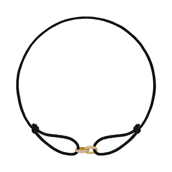 Brilliance Bracelet: Fabric Bracelet with Lab-Grown Diamonds
