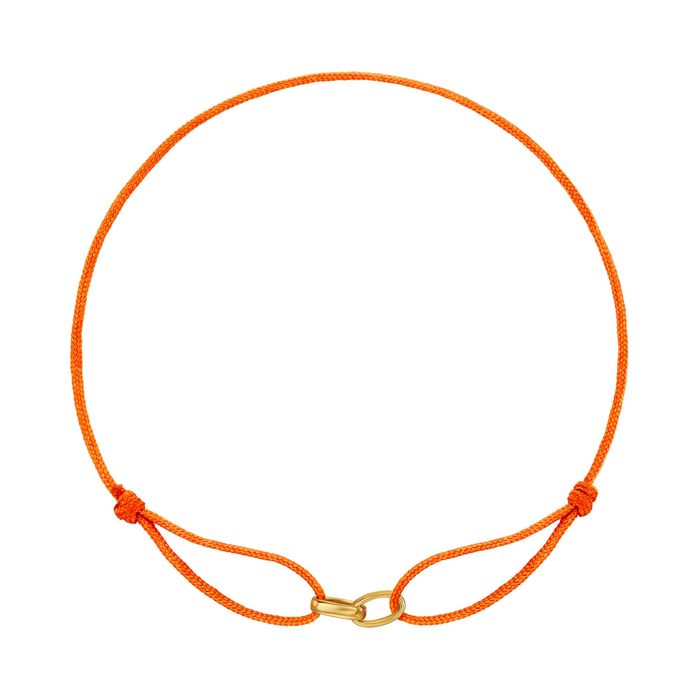 GLORY BRACELET ORANGE STOFFARMBAND 585 GOLD