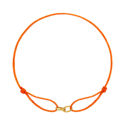 GLORY BRACELET ORANGE STOFFARMBAND 585 GOLD
