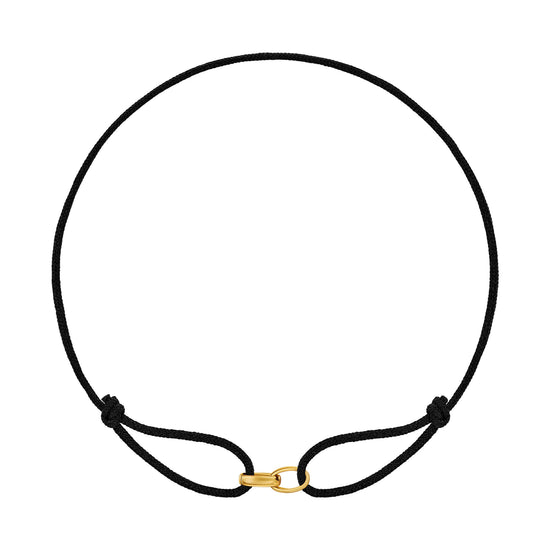 Glory Bracelet: Black Fabric Bracelet