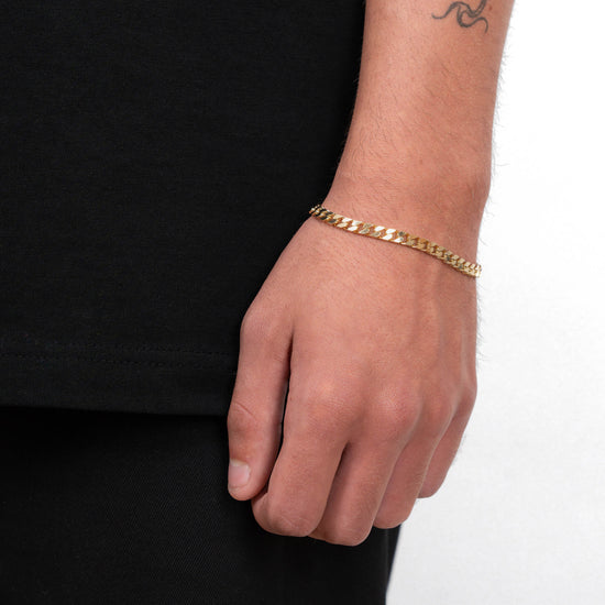 PANZER BRACELET GOLD BRACELET 4,50MM 585 GOLD - IDENTIM®