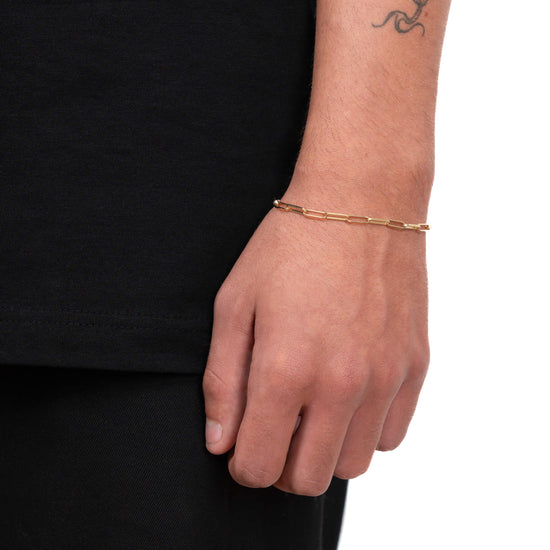 PAPERCLIP BRACELET GOLD BRACELET 3,00MM 333 GOLD - IDENTIM®