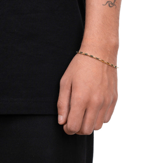 PLATE GOLD BRACELET 3,00MM 585 GOLD - IDENTIM®