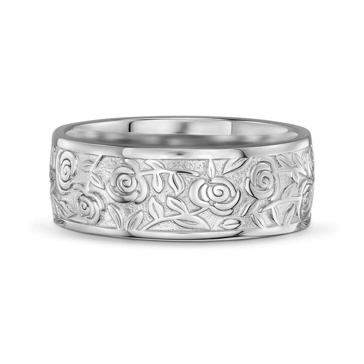 ROSEN RING 925 SILBER RHODINIERT - IDENTIM®