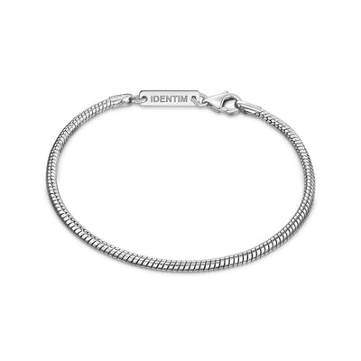 SNAKE CHAIN BRACELET 925 SILVER RHODIUM PLATED 2,50MM - IDENTIM®