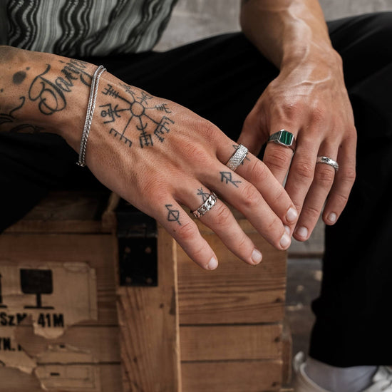 CUBAN/ARMOR RING 925 SILVER RHODIUM-PLATED - IDENTIM®
