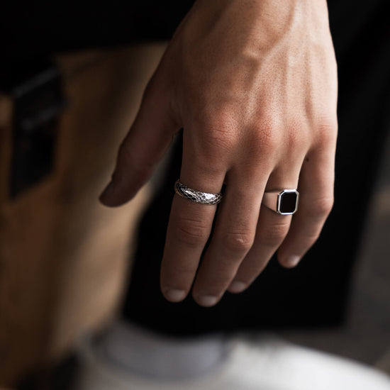 SNAKE RING 925 SILVER RHODIUM-PLATED - IDENTIM®