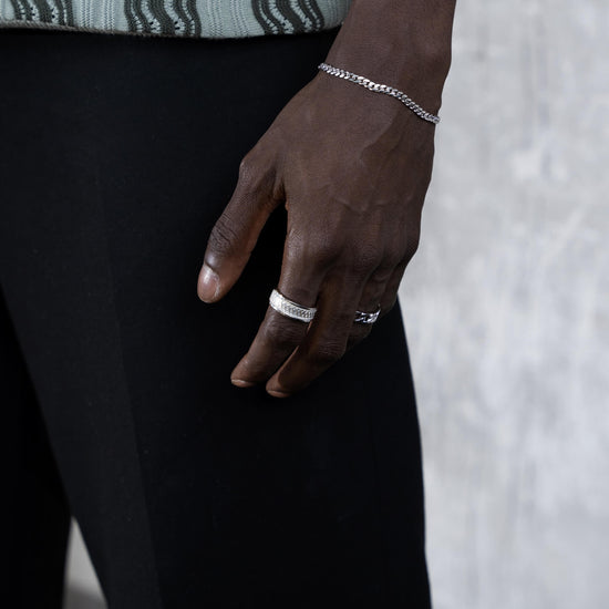 BOLD X RING 925 SILVER RHODIUM-PLATED - IDENTIM®