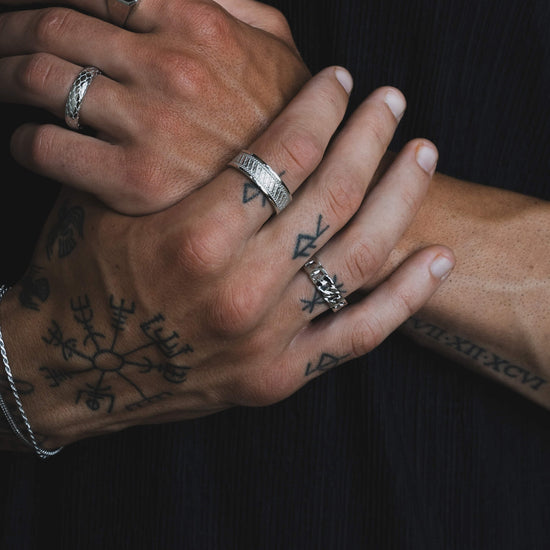 BOLD X RING 925 SILVER RHODIUM-PLATED - IDENTIM®