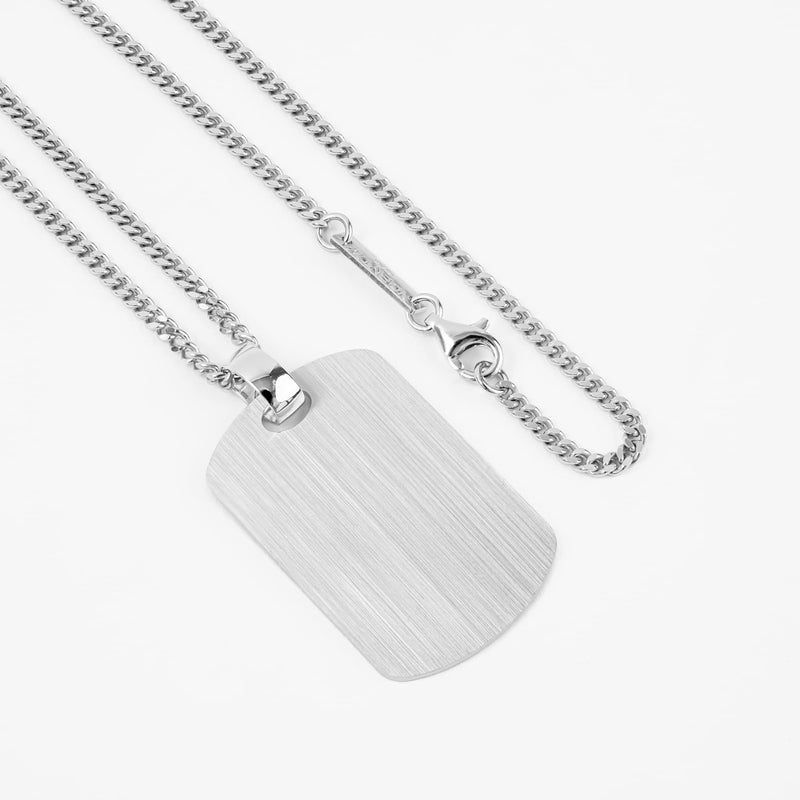 Wisiorek do naszyjnika z tabliczką identyfikacyjną, matowy