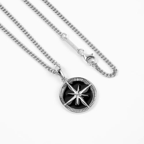 Kompass Halskette Anhänger Emaille