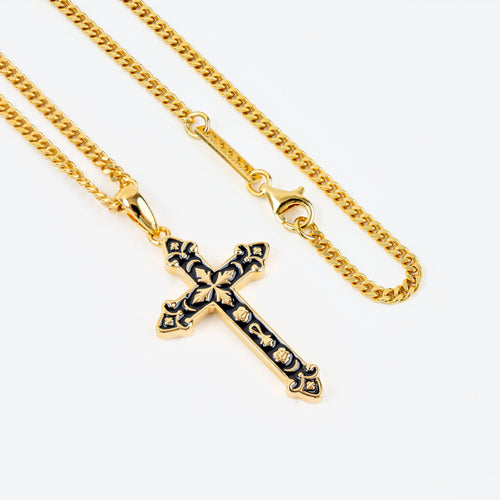 Kreuz Halskette Anhänger Ornamente Emaile