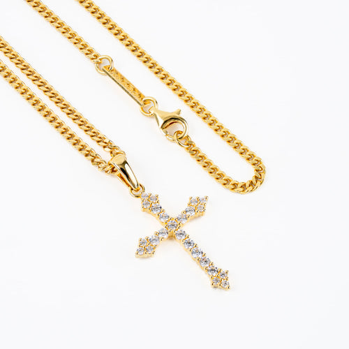 Kreuz Halskette Anhänger Iced Out