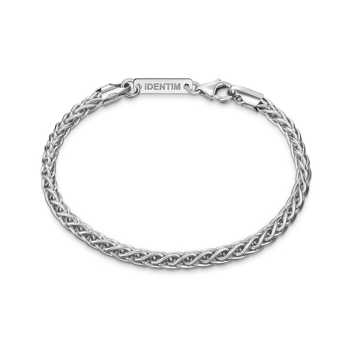 BRANSOLETKA ŁAŃCUSZKOWA PLECIONA SREBRO 925 RODOWANE 3,60MM - IDENTIM®