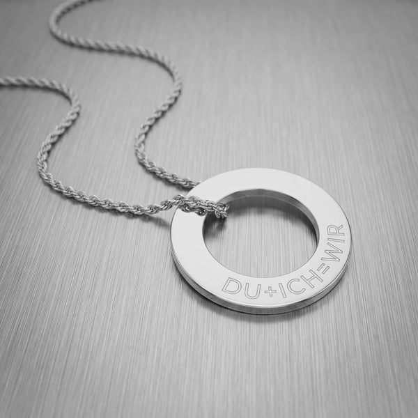Naszyjnik z pierścieniem i zawieszką z płytką do grawerowania – personalizacja – 3
