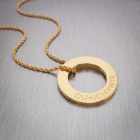 Ring Halskette Gravurplatte Anhänger Personalisieren - 3