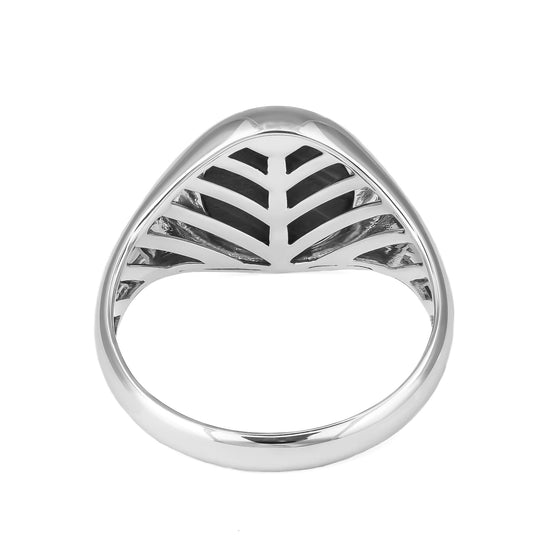 SIEGELRING ONYX OVAL 585, 750 WEIßGOLD, 950 PLATIN - IDENTIM®