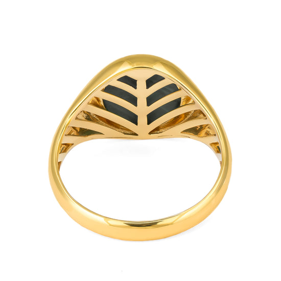 SIEGELRING GEBÜRSTET OVAL 585, 750 GOLD - IDENTIM®