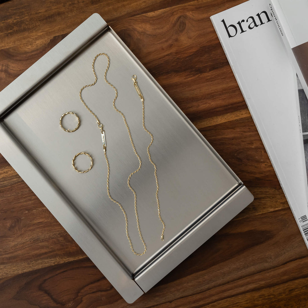 IDENTIM® Schmuck Tablett/Display Edelstahl gebürstet