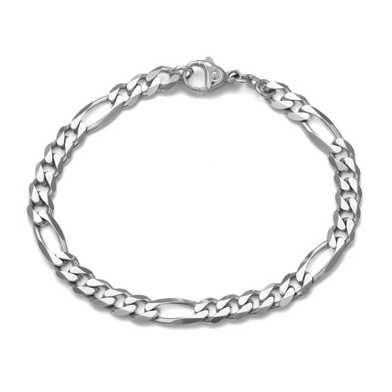 Figaro Bracelet, Gold Bracelet, 5.50 mm