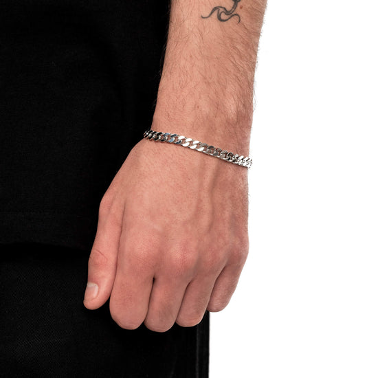 PANZER BRACELET GOLD BRACELET 6,00MM 585 WHITE GOLD - IDENTIM®