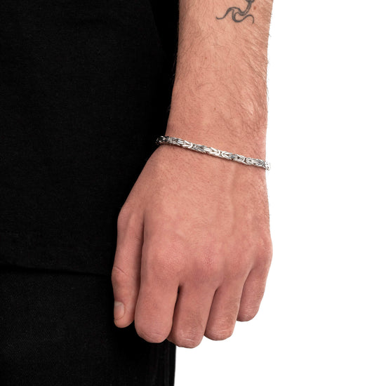 KÖNIGS ARMBAND GOLD ARMBAND 4,00MM 750 WHITE GOLD - IDENTIM®