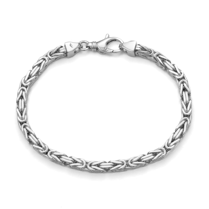 KÖNIGS ARMBAND GOLDARMBAND 4,00MM 585 WEIßGOLD - IDENTIM®