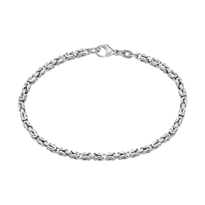 IDENTIM® Herren Armband 925 Königskette Herrenarmband Silberarmband 3.00mm Silber