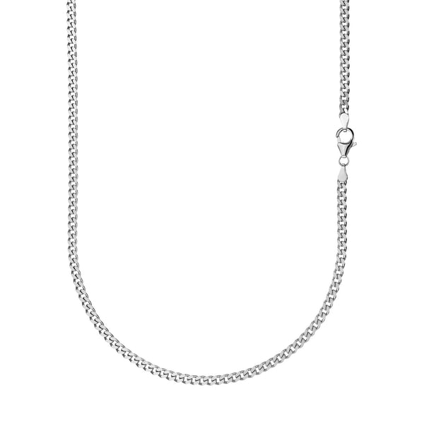 Gepantserde ketting 925 zilver gerhodineerd 3.30mm