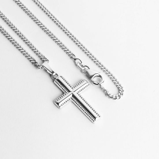 KRUIS COLLIER 925 ZILVER GERHODINEERD - IDENTIM®