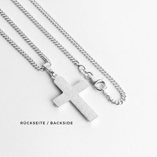 KRUIS COLLIER 925 ZILVER GERHODINEERD - IDENTIM®