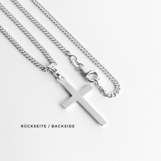 KRUIS COLLIER 925 ZILVER GERHODINEERD - IDENTIM®