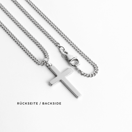 KRUIS COLLIER 925 ZILVER GERHODINEERD - IDENTIM®