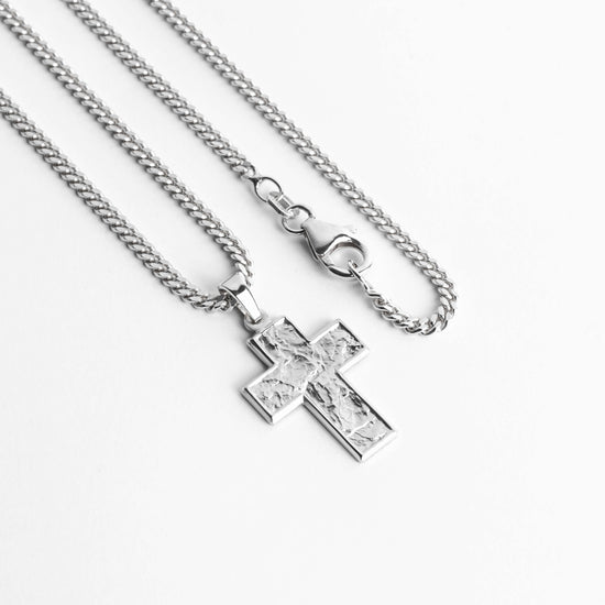 KREUZ HALSKETTE SUENO 925 SILBER RHODINIERT - IDENTIM®