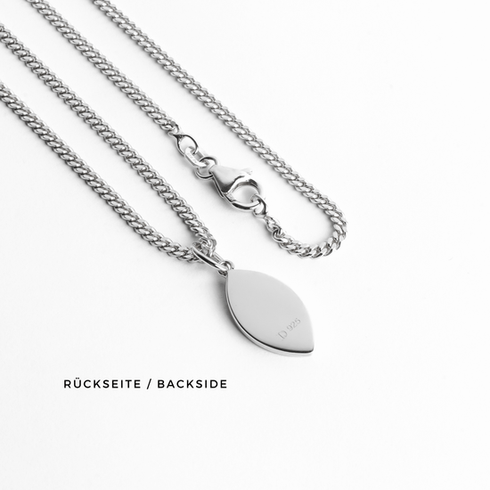 NAZAR OOG KETTING 925 ZILVER GERHODINEERD - IDENTIM®