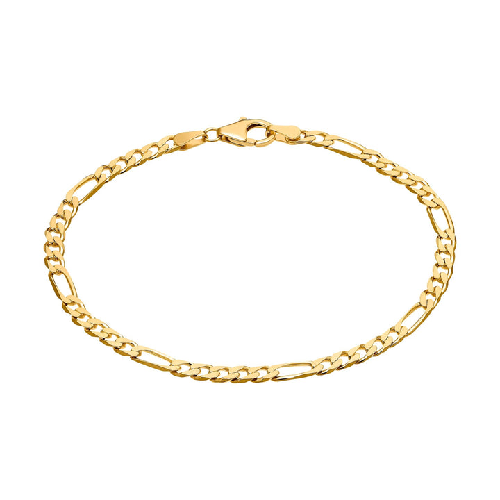 FIGARO COLLIER ARMBAND 3.40MM 925 ZILVER 18 KARAAT VERGULD - IDENTIM®