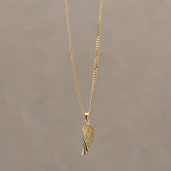 FLÜGEL HALSKETTE 925 SILBER 18 KARAT VERGOLDET - IDENTIM®